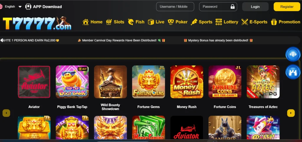 T7777 Game App