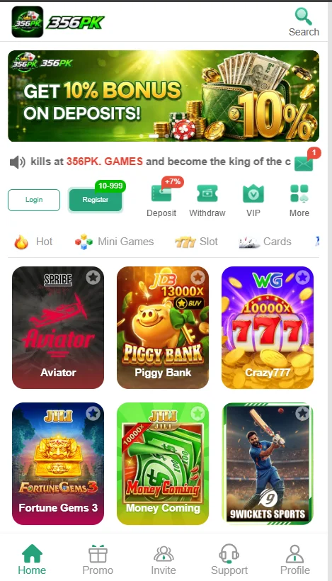 356PK Game App